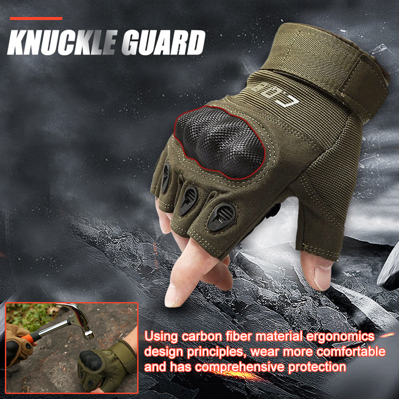 Rubber Knuckle Protective Gear Male Tactical Gloves
