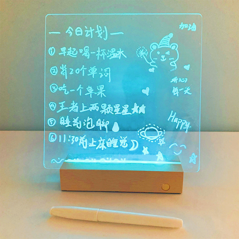 Transparent Luminous Acrylic Message Board Reminder